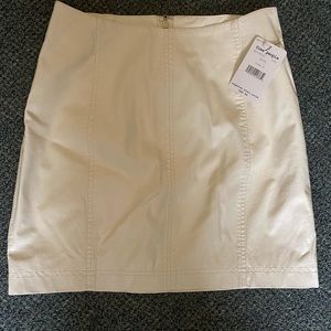Free People White vegan leather skirt size 6